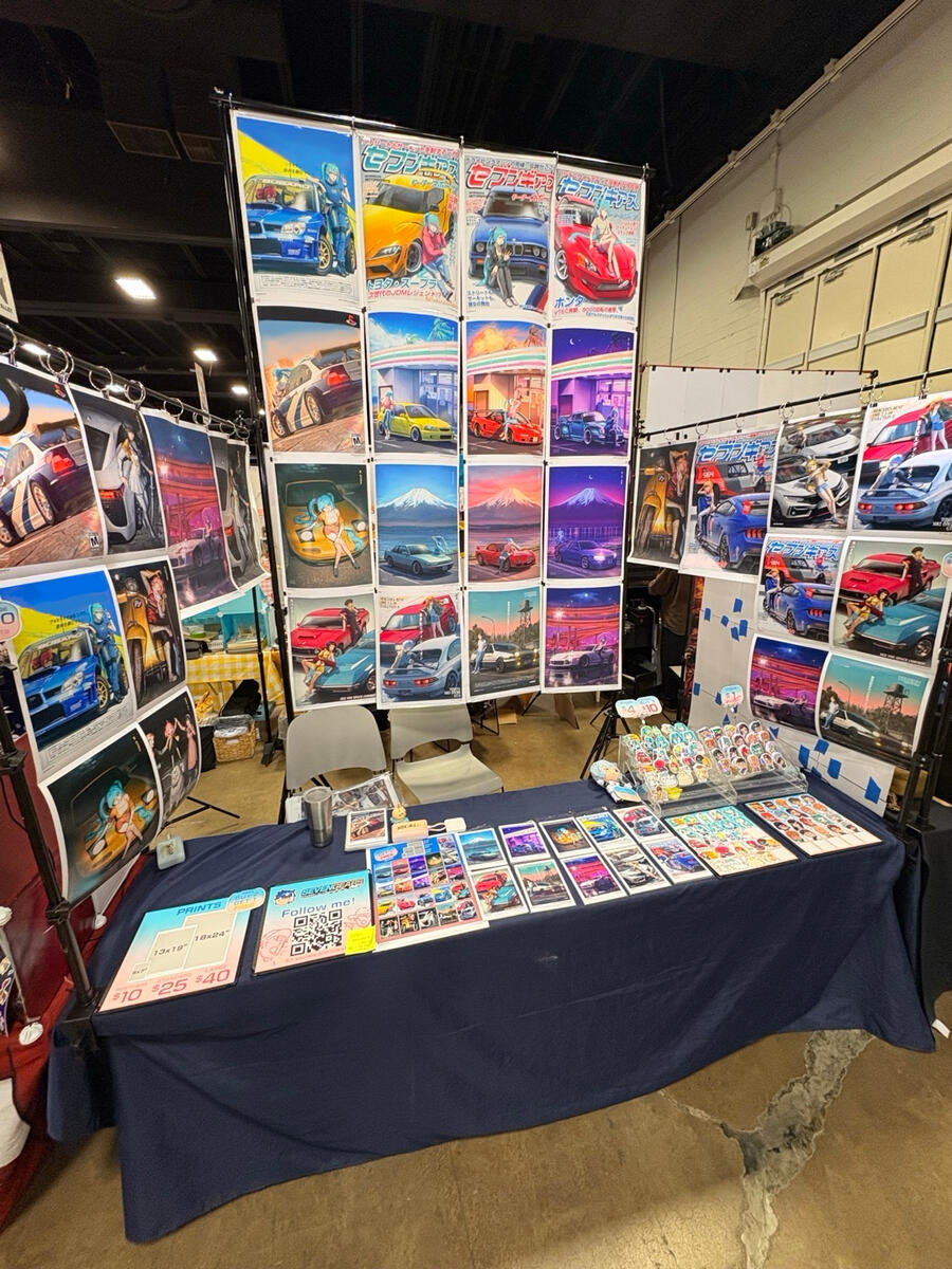 8ft Table with 10ft Backdrop Display